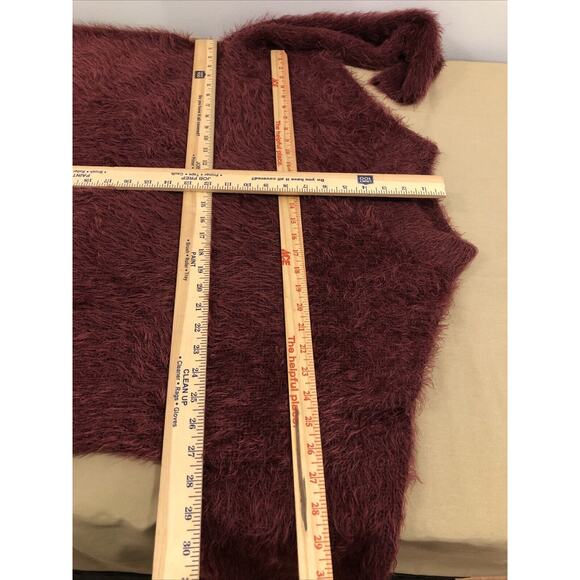 A New Day Women’s Dark Pink/Purple Fuzzy Sweater Long Boat Neck 2X Pullover - Picture 14 of 16